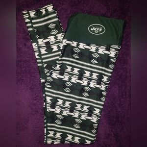 NFL JETS Green and White Patterned Leggings